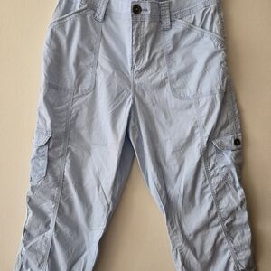 dá-sh XL Light Blue Womens Cargo Capri Pants Cotton